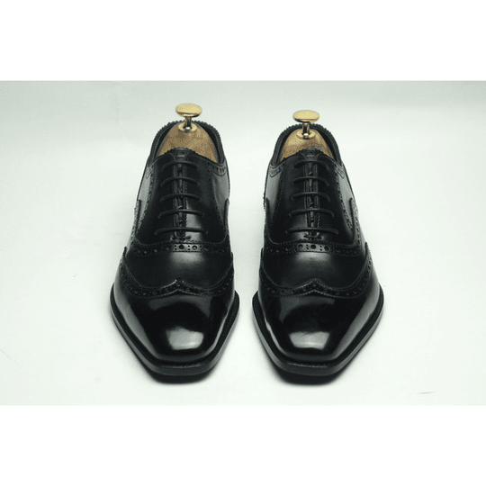 Black Wingtip Oxford With Brogue