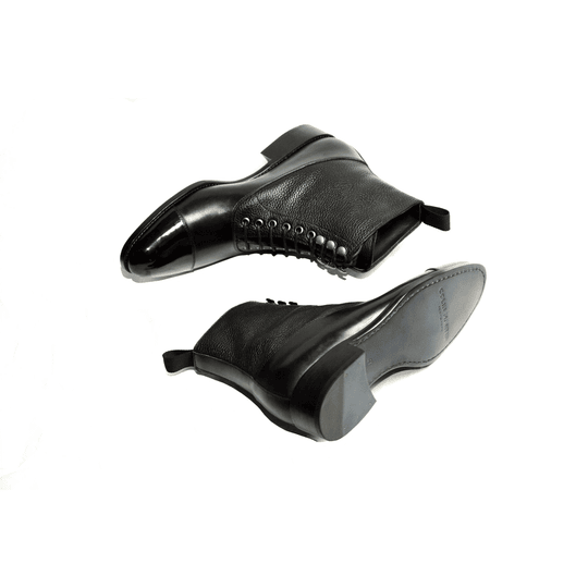 Pebbled Leather Balmoral Boot