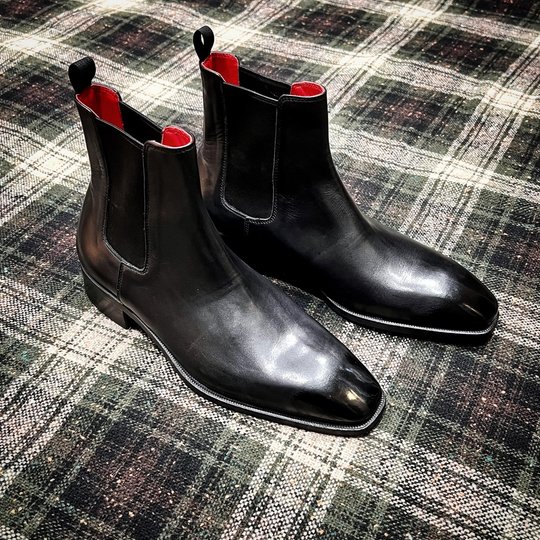 Eagle Toe Black Chelsea Boot