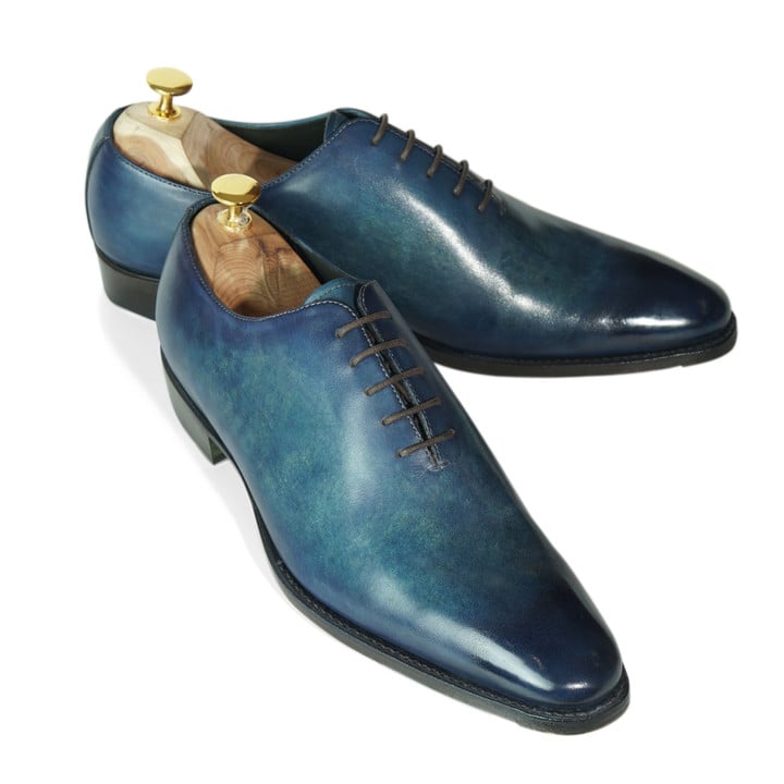 Navy Museum Box Calf Wholecut Oxford