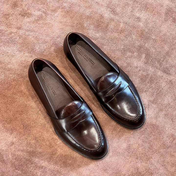 Brown Round Toe Penny Loafer