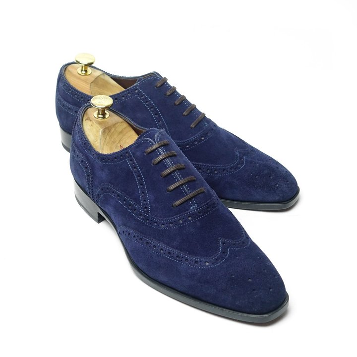Suede Wingtip Oxford With Brogue