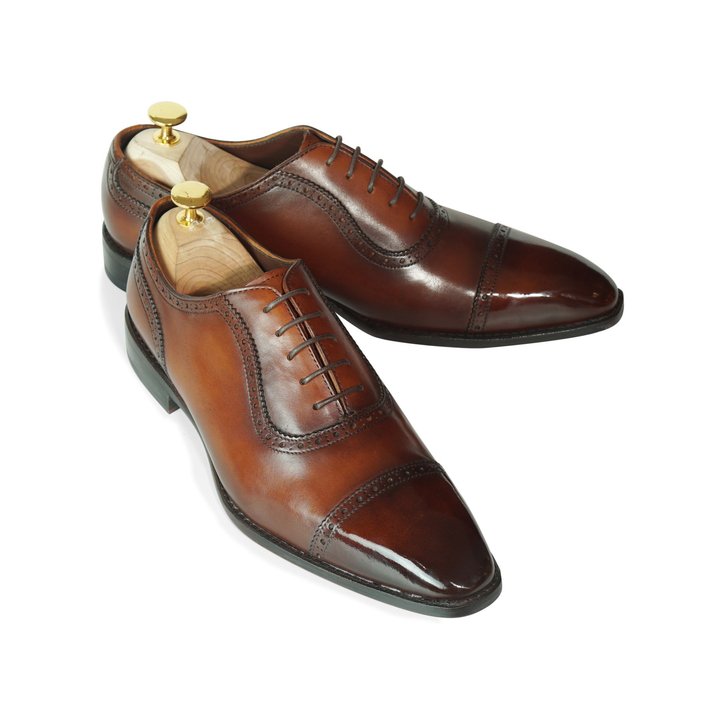 Brown Patina Adelaide Oxford With Brogue