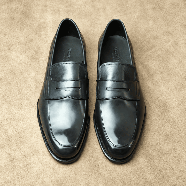 Navy Long Vamp Penny Loafer