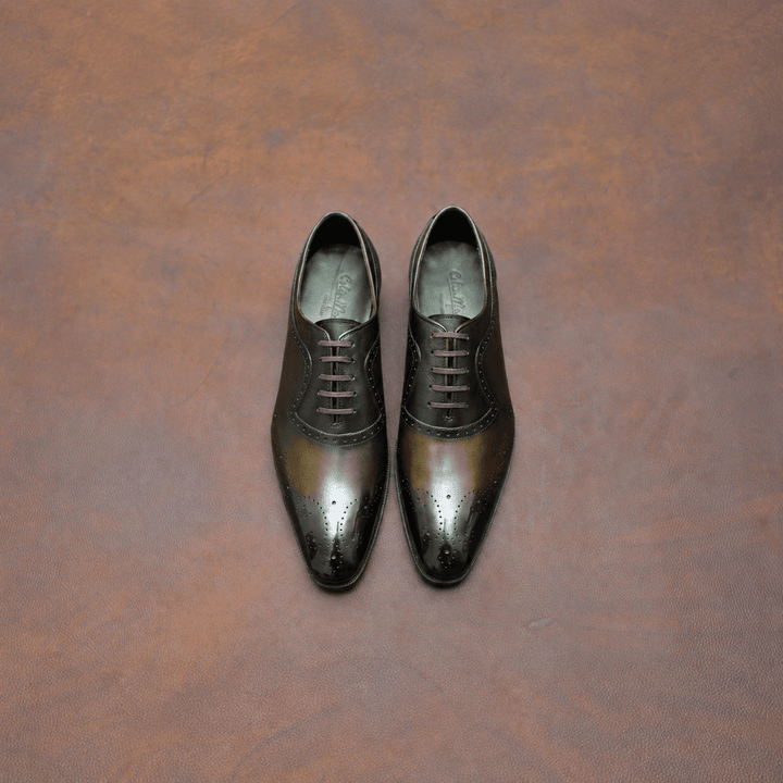 Dark Green Patina Adelaide Oxford With Brogue