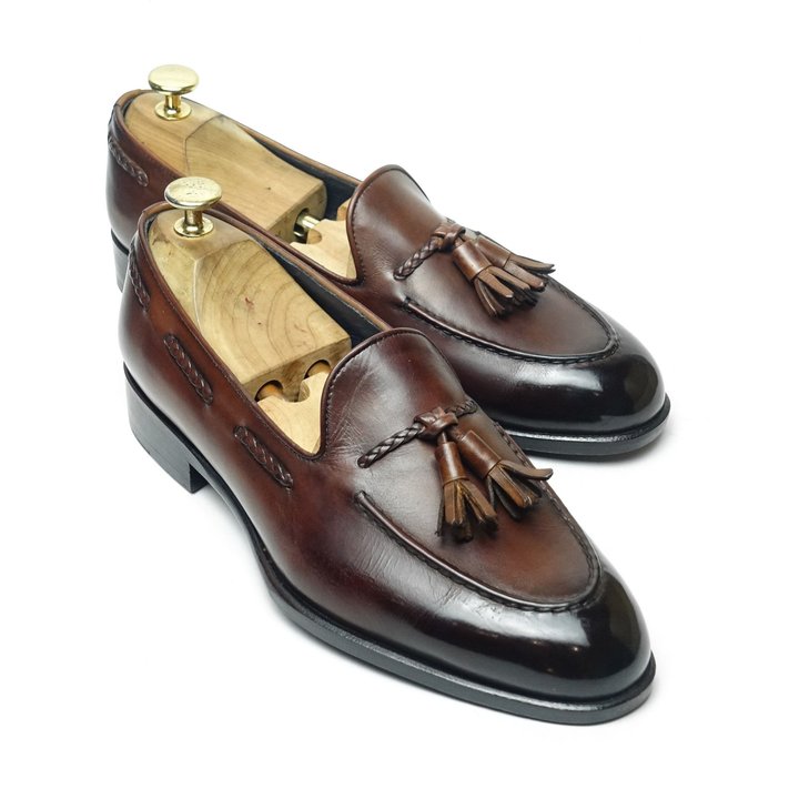 Dark Brown Patina Tassel Loafer