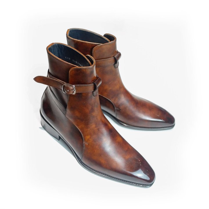 Dark Brown Patina Jodhpur Boots