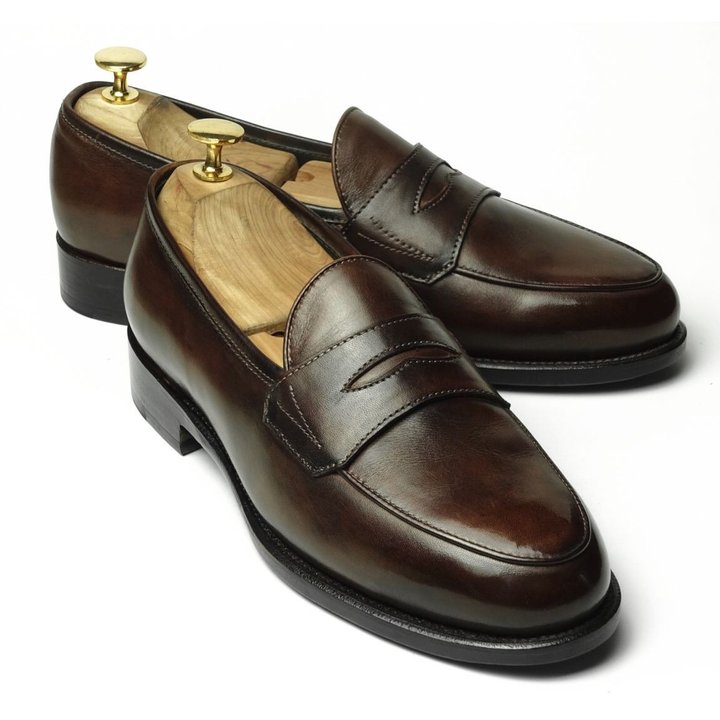 Dark Brown Patina Penny Loafer