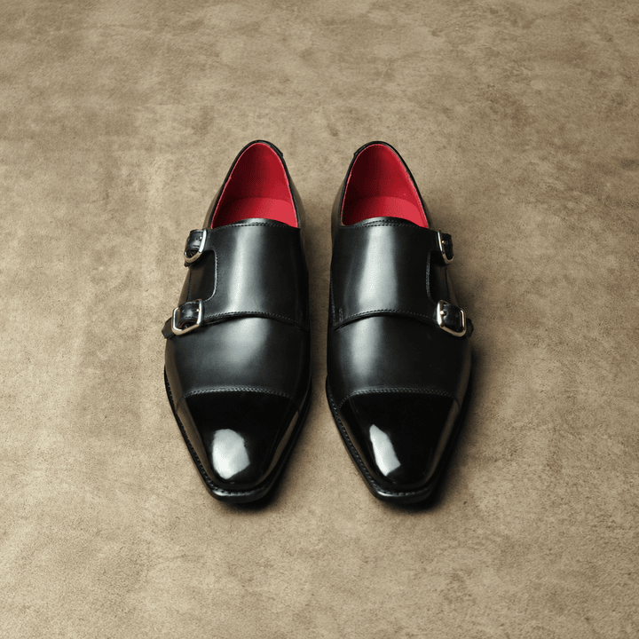Black Captoe Double Monkstrap