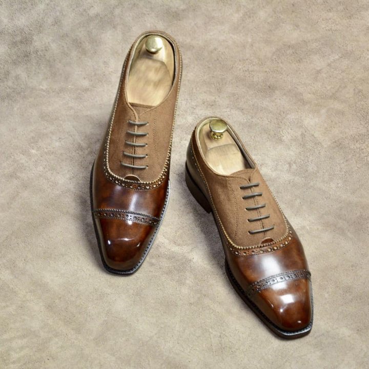 Suede And Leather Balmoral Oxford