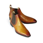 Light Brown Patina Chelsea Boots