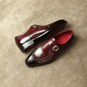 Burgundy Patina Split Toe Single Monkstrap
