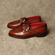 Medium Brown Patina Horsebit Loafer