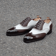 White And Brown Spectator Oxford