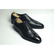 Navy Patina V-cut Captoe Oxford