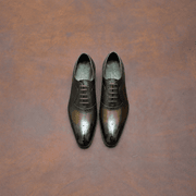 Dark Green Patina Adelaide Oxford With Brogue