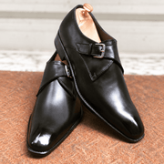 Black Plaintoe Single Monkstrap