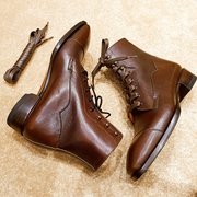 Pebble Grain Leather Balmoral Boot