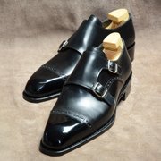 Black Eagle Toe Double Monkstraps