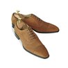Medium Brown Suede Captoe Oxford With Brogue