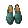 Green Alligator Pattern Mixed Suede Belgian Loafer