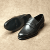Navy Long Vamp Penny Loafer