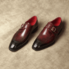 Burgundy Patina Split Toe Single Monkstrap