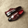 Burgundy Patina Split Toe Single Monkstrap