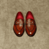 Medium Brown Patina Horsebit Loafer