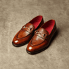 Medium Brown Patina Horsebit Loafer