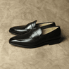 Black Chisel Penny Loafer