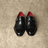 Black Single Monkstrap With Brogue