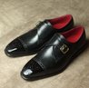 Black Single Monkstrap With Brogue