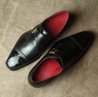 Black Single Monkstrap With Brogue