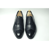Navy Patina V-cut Captoe Oxford