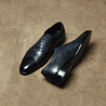 Navy Patina V-cut Captoe Oxford