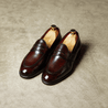 Burgundy Long Strap Penny Loafer