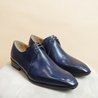 Navy Plain Toe Derby With 2 Eyelet