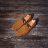 Suede Belgian Loafer With Bow