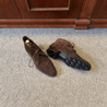 Dark Brown Suede Chukka Boots With Dainite Sole