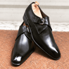 Black Plaintoe Single Monkstrap