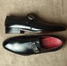 Black Plain toe Single Monkstrap