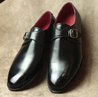 Black Plain toe Single Monkstrap