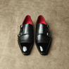 Black Captoe Double Monkstrap