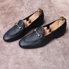 Black Grain Leather Horsebit Loafer