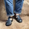 Navy Patina Fisherman Sandal