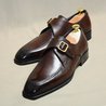 Brown Patina Eagle Toe Single Monkstrap