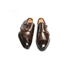 Brown Americano Coffee Leather Double Monkstraps