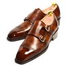 Brown Marble Patina Double Monkstraps