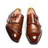 Brown Marble Patina Double Monkstraps